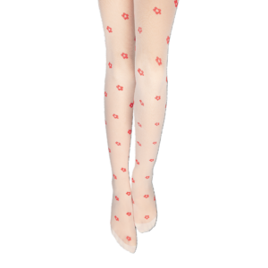 גרביון פרחים דגם RED DAISY